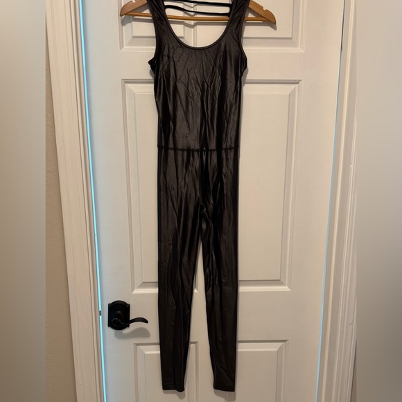 Koral Shiny Black Jumpsuit - Picture 1 of 2